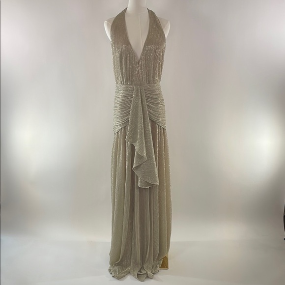 PatBO Dresses & Skirts - PatBO Lurex Draped Maxi Dress, 8